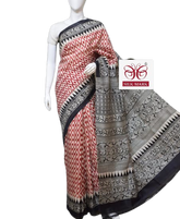 Pure Tussar Silk print saree